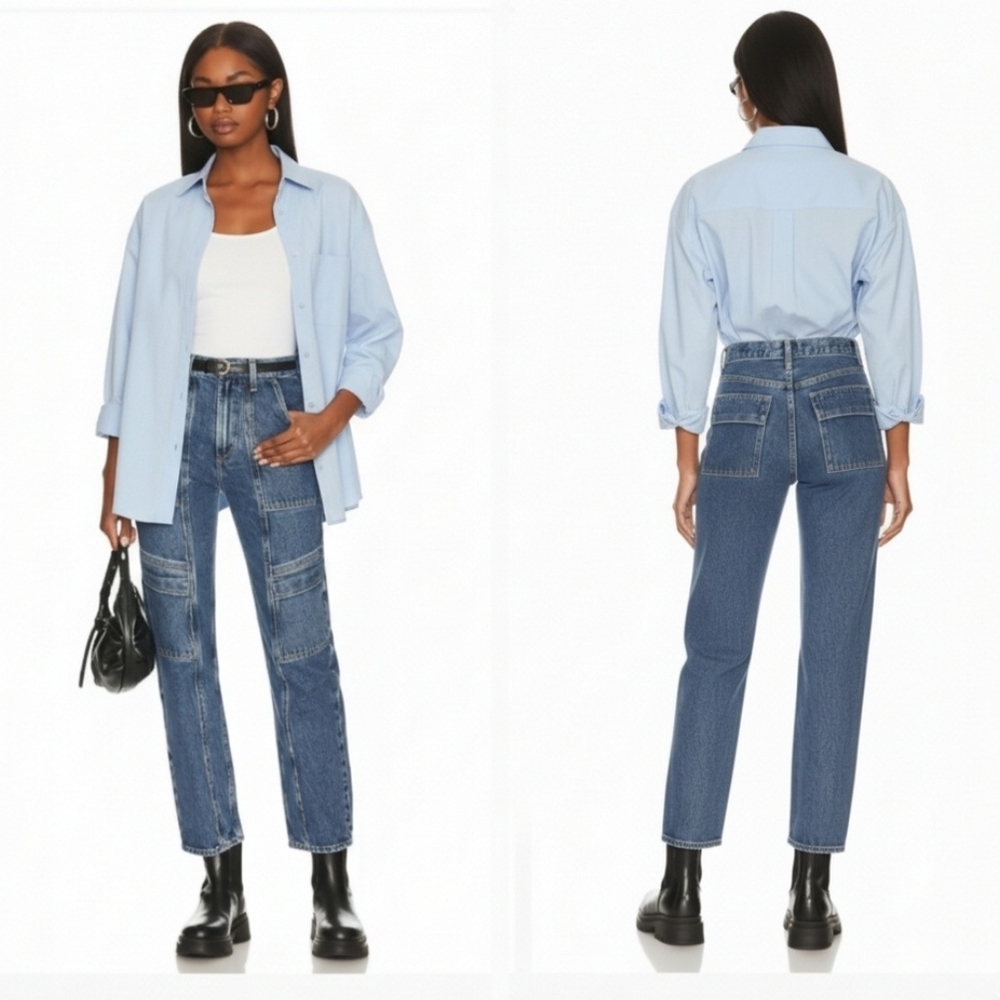 Agolde Cropped Cooper Cargo in Regulation Size 23-24 - Picture 7 of 10